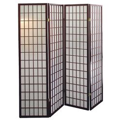 Goto 4 Panel Room Divider in Cherry