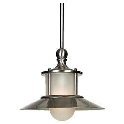 New England 1 Light Piccolo Pendant in Brushed Nickel
