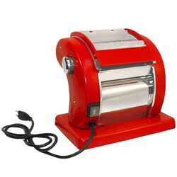 Roma Express Electric Pasta Machine in Red