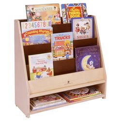 Toddler Book Display Unit in Natural