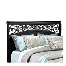 Madera Sleigh Headboard in Ebony