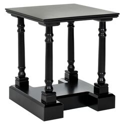 Terry End Table in Distressed Black