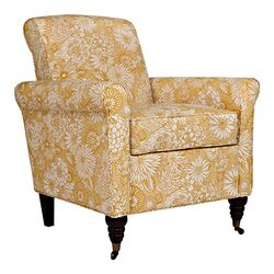 Harlow Floral Arm Chair in Autumn Yellow