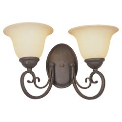 Century 2 Light Wall Sconce in Bronze