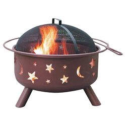 Big Sky Stars & Moon Fire Pit in Clay