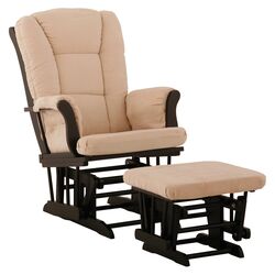 Tuscany Glider and Ottoman in Black & Beige