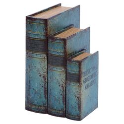 3 Piece National Geographic Book Box Set in Blue