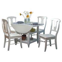 Cottage 5 Piece Dining Set in White