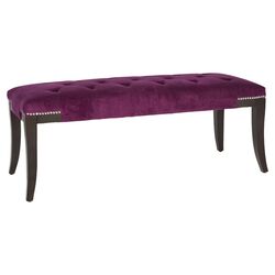 Bob Tufted Bench in Purple