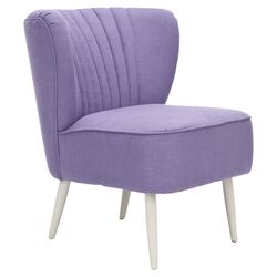Felicity Upholstered Slipper Chair in Purple
