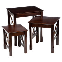 Xola 3-Piece Nesting Tables in Cappuccino Xola 3-Piece Nesting Tables in Cappuccino