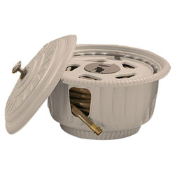 Decorative Hose Reel Pot in Taupe