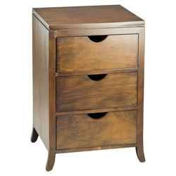 Bailey 3 Drawer Nightstand in Medium Wood Bailey 3 Drawer Nightstand in Medium Wood