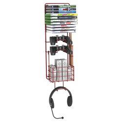 Wall Mount Storage Rack in Red