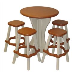 Atlantic Liberty 5 Piece Dining Set in Brown