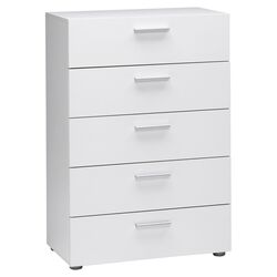 Austin 5 Drawer Chest in White