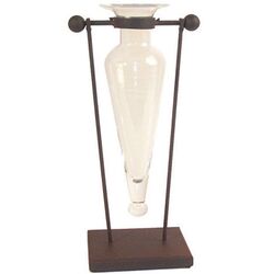 Amphora Clear Vase & Stand in Black