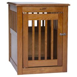 End Table Pet Crate in Artisan Bronze