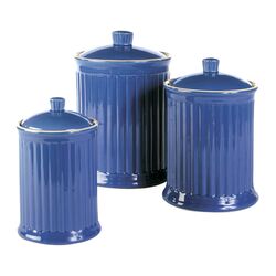 Simsbury 3 Piece Canister Set in Blue