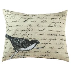 Bird Pillow in Ivory