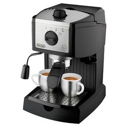 Pump Espresso Maker in Black & Silver