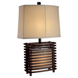 Russell Table Lamp in Espresso Wood