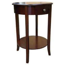 Round End Table in Cherry