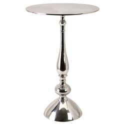 Chesire End Table in Silver