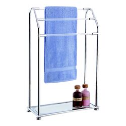 Acrylic Towel Rack Shelf in Chrome