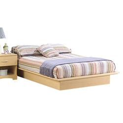Mambo Upholstered Platform Bed in Ivory