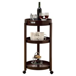 Round Bar Cart in Cappuccino