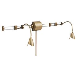 Over the Bed Reading Lamp in Antique Brass