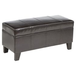 Urban Upholstered Storage Ottoman in Chocolate