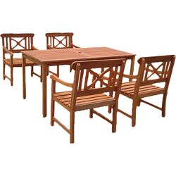 Patio 9 Piece Dining Set I in Brown