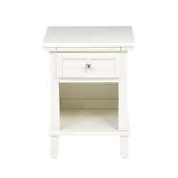 Arts & Crafts 1 Drawer Nightstand in White