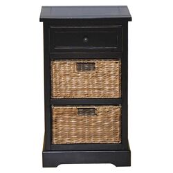 1 Drawer End Table in Black
