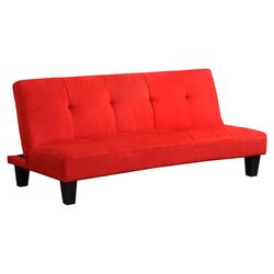 Klik Klak Tufted Sleeper Sofa in Red