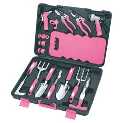 18 Piece Garden Tool Set in Pink