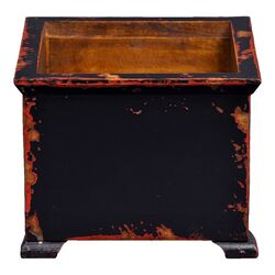 Antique Square Planter in Black