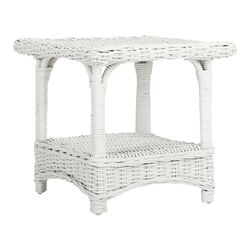 Lynne 2 Piece Side Table Set in Distressed White