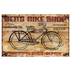 Ben's Bike Shop Vintage Sign