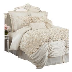 Lucia 4 Piece Comforter Set in Ivory