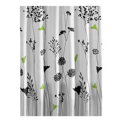 Asian Lily Shower Curtain in White & Green