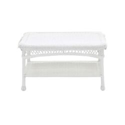 Wicker Coffee Table in White