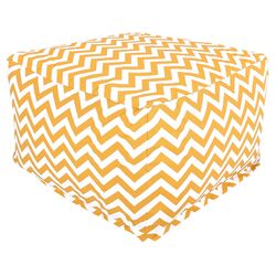 Chevron Ottoman in Yellow