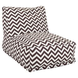 Zig Zag Bean Bag Chair Lounger in Chocolate