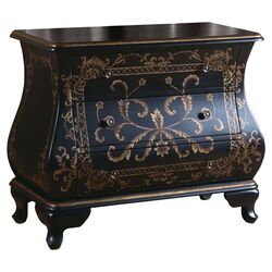 3 Drawer Accent Chest in Painted Black