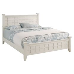 Arts & Crafts Queen Panel Bed in White
