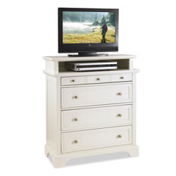 Naples 4 Drawer Media Chest in White