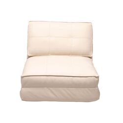 Baltimore Leather Chair Bed in Cream